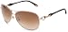 Juicy Couture Women's Beach Bum Aviator Sunglasses,Shiny Light Gold Frame/Brown Lens,One Size