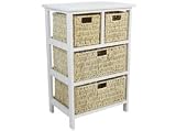 Henley 4 Drawer Small White Cabinet