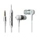 DBSound White High Fidelity Noise Cancelling Stereo Headset with Microphone and On/off button for the Apple iPad - Includes Zippered Case + 3 sizes Ear Buds