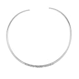 Sterling Silver Spiral Design Collar Necklace by Sajen