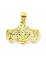 14K Gold Best Grandma Pendant