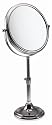 Large Classic Chrome Make Up/ Shaving Mirror With 3x Magnification  and True view with Adjustable height feature