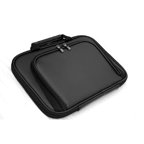 HP Mini 110-1020NR 10.1-Inch Netbook Fitted CaseCrown Double Memory Foam Thin Netbook Case Bag With Front Pocket(Black)