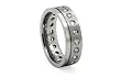 Titanium Ring with 19 CZ 7mm Satin Finish