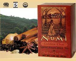 NUMI TEA GOLDEN CHAI - SPICED ASSAM BLACK TEA (18 tea bags) by Chai Beverages