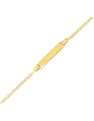 6" 14K Yellow Gold 2.75mm (1/10") Polish Mariner Link Children ID Bracelet w/ Lobster Clasp