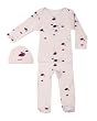 Boon Birdfish Coverall and Hat Set in Pink 0-3 Months