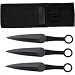 Set 3 Ninja Stealth Black Throwing Knives with nylon case