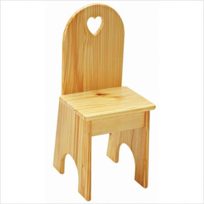 Solid Back Heart Kids Chair Finish: Yellow