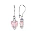 Light Rose Pink Butterfly Earrings with SWAROVSKI ELEMENTS Crystal Sterling Silver