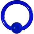 12 Gauge Dark Blue Acrylic Ball Captive Ring