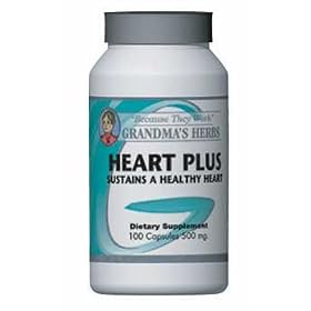 Grandma's Herbs Heart Plus Supplement 500 mg, 100 Capsules
