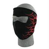 Cold Weather Headwear WNFM229R Neoprene Face Mask, Flames 2, Red
