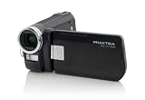 Praktica DVC 14.1 HDMI Full-HD 1080p Camcorder (SD/SDHC-Card 5-fach optischer Zoom 7,6 cm (3 Zoll) Display, Foto Funktion mit 14 Megapixel) schwarz inkl. Tasche