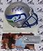 Steve Largent Autographed Seattle Seahawks Mini Football Helmet with Inscription