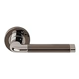 Excel Designer Argo Internal Lever on Rose Door Handle Pair in Chrome / Black Nickel Dual Finish - P