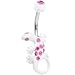 White Hot Pink Gem Izzy Lizzy Belly Ring