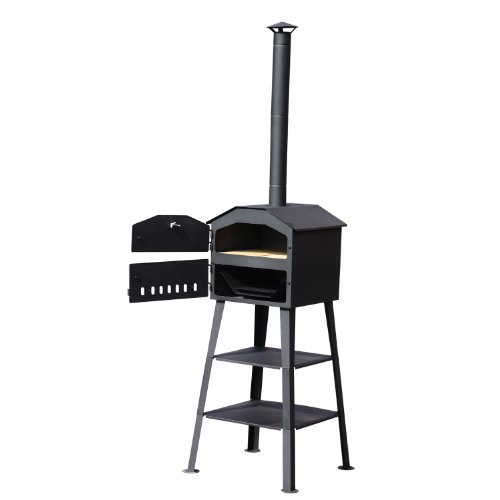BBQ BARBECUE GRILLE CHARBON FUMÉE FOUR À PIZZA ACIER NOIR NEUF 33