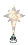 Barcana 20-Inch Illuminated Fiberglass Star of Bethlehem Frost Star.