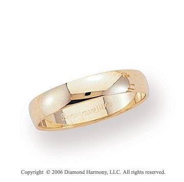 14K Yellow Gold 4mm Light S-Fit Rounded Wedding Band