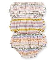 3 Pack Pure Cotton Frill Knickers