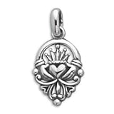 Oxidized Claddagh Pendant