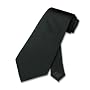 100% SILK Solid BLACK Neck Tie. Men's NeckTie.