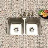 Houzer STD-2100 Easton 31-1/4-by-17-3/4-Inch 50/50 Double Bowl Undermount Stainless Steel Kitchen Sink