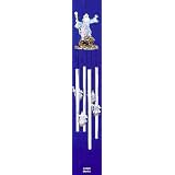 Mystical Wizard Colorful 3d Round Top Resin 4 Tube Wind Chime Indoor Outdoor Garden Decor 24 In