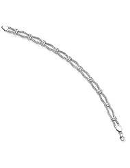 14k White Gold Diamond Fascination 7.5in Link Bracelet
