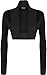 WearAll Ladies Shrug Long Sleeved Bolero Top Womens Black 6-8