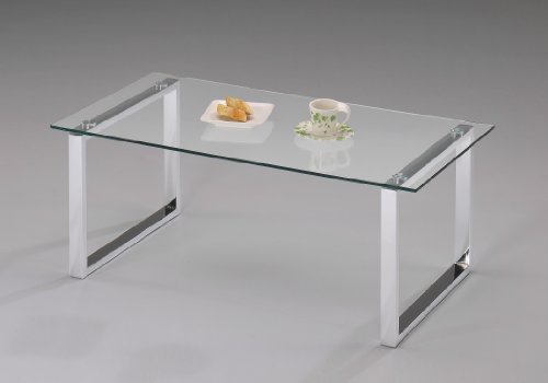Chrome Finish With Glass Top Occasional Coffee Table