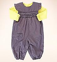 2 Piece Pure Cotton Spotted Frill Playsuit Outfit