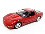 CHEVROLET CORVETTE C5 COUPE BURGUNDY 1:18 DIECAST MODEL BURAGO