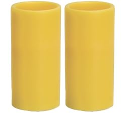 Flameless pillar candle 3 x 6 in Yellow - set of 2