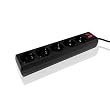 Conceptronic C30-255 Regleta de 5 enchufes con interruptor, negro