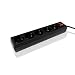 Conceptronic C30-255 Regleta de 5 enchufes con interruptor, negro