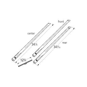 Stainless Steel Pipe Burner for Ducane, Lazy Man, BBQ Grillware, Weber, Great Outdoors, Jenn-Air, Vermont Castings, Tuscany, Perfect Flame and Kenmore Grills