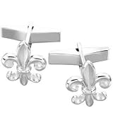 Platinum Fleur de Lis Cuff Links