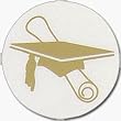 Gold Grad Hat Foil - Graduation Envelope Seals