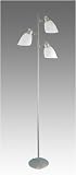 Grandrich G-1106 Three Light Tree Lamp in Silver with White Shades