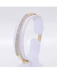 14K Yellow Gold 7" Diamond Bangle