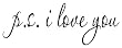 PS I Love You - Vinyl Wall Quote