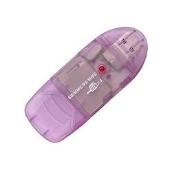CTCstore 10-in-1 USB 2.0 High Speed Memory Card Reader Writer for SD SDHC MiniSD MiniSDHC MMC rsMMC - Purple
