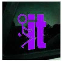 F**K IT FUNNY JDM 5.5" PURPLE Vinyl Decal Window Sticker for Laptop, Ipad, Window, Wall, Car, Truck, Motorcycle