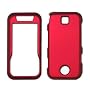 Red Rubberized Snap-On Cover Hard Cell Phone Protector Case for Motorola Rival A455 [Accessory Export Packaging]