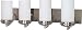 Nuvo Lighting 60/497 Polaris 4-Light Vanity with White Opal Glass Shade, Brushed Nickel