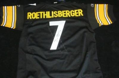 STEELERS BEN ROETHLISBERGER SIGNED AUTHENTIC JERSEY JSA