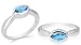 Marquise Cut London Blue Topaz Ring Sterling Silver