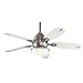 Hunter Fans 25753 48" The Retro Contemporary Indoor Brushed Nickel Ceiling Fan w/ Light & Blades